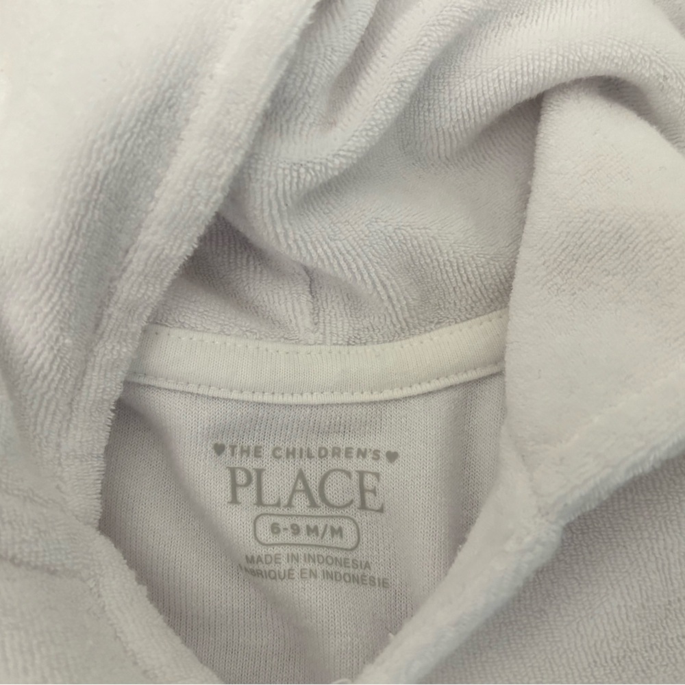 Children’s Place Toddler Bath Robe Size 6-9 Months Unicorn Style Soft White​​ - Picture 3 of 4
